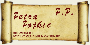 Petra Pojkić vizit kartica